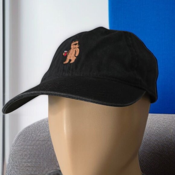 RIOT SOCIETY OSFM Black Adjustable Cap with Riot Society Bear and Beer - Picture 1 of 6